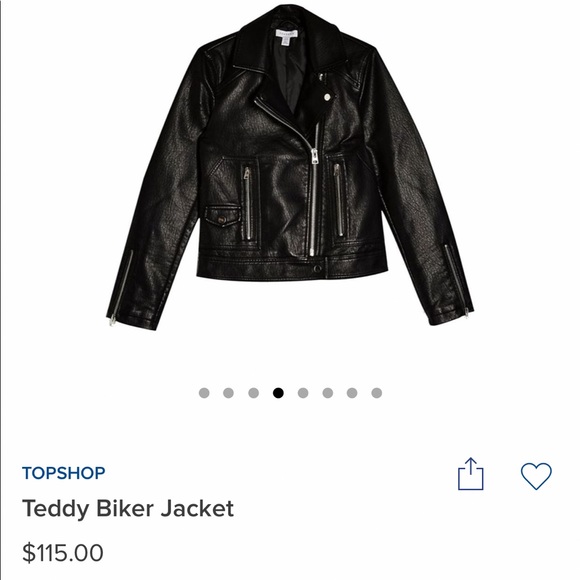TOP SHOP Teddy Biker Jacket - Picture 4 of 13